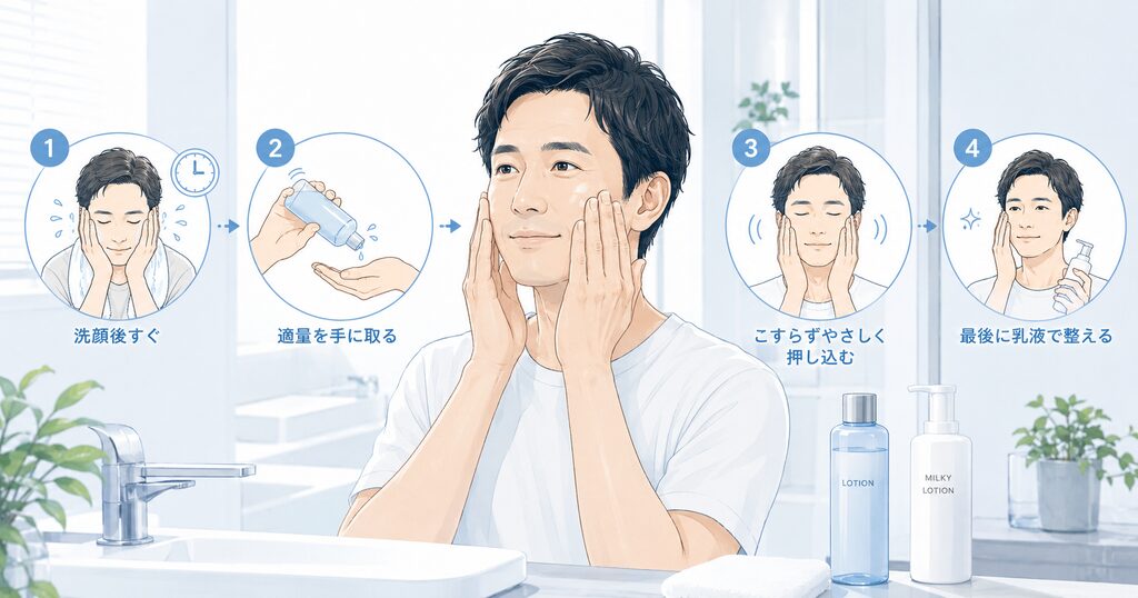 化粧水の効果を感じやすくする正しい使い方